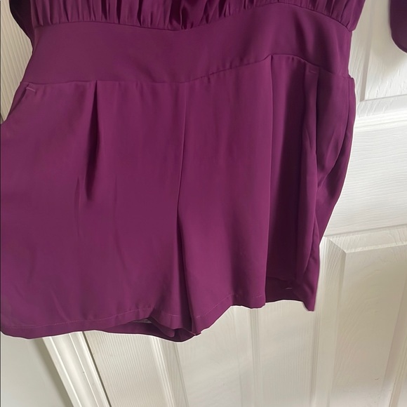 White House Black Market Plum Romper - Picture 4 of 8